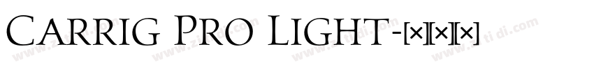 Carrig Pro Light字体转换 Carrig Pro Light字体转换
